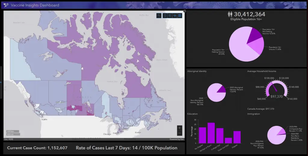 Esri Canada map